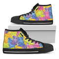 Colorful Gummy Bear Print Black High Top Sneakers