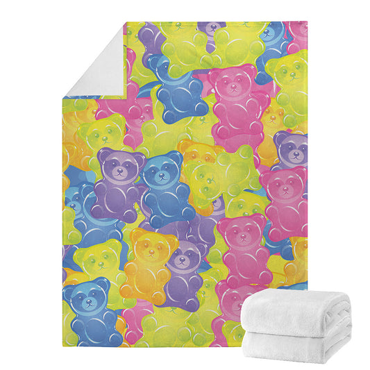 Colorful Gummy Bear Print Blanket