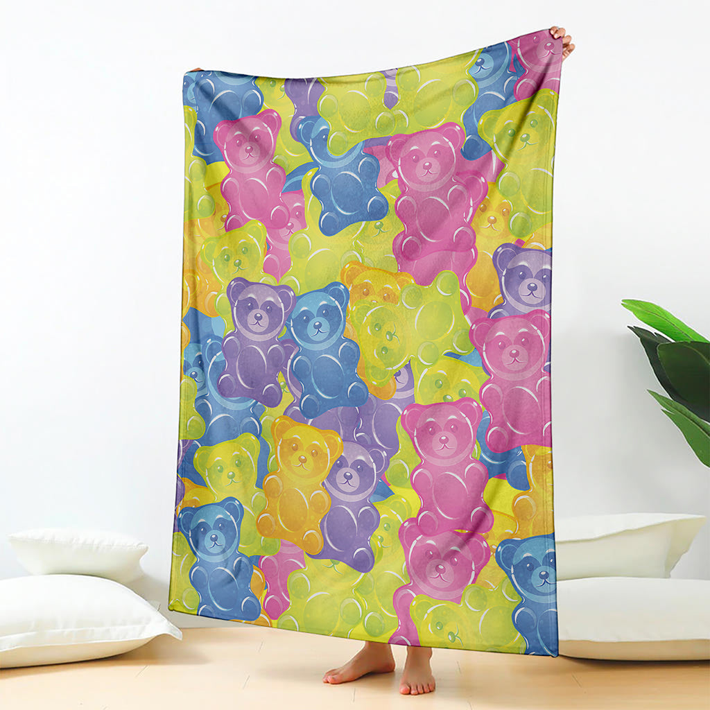 Colorful Gummy Bear Print Blanket