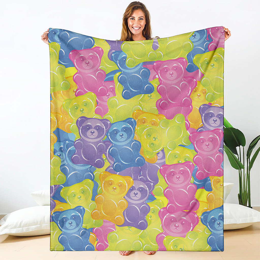 Colorful Gummy Bear Print Blanket