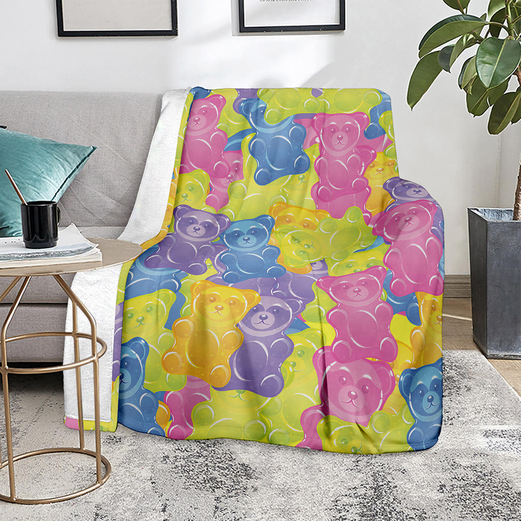 Colorful Gummy Bear Print Blanket