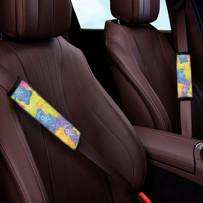Colorful Gummy Bear Print Car Seat Belt Covers