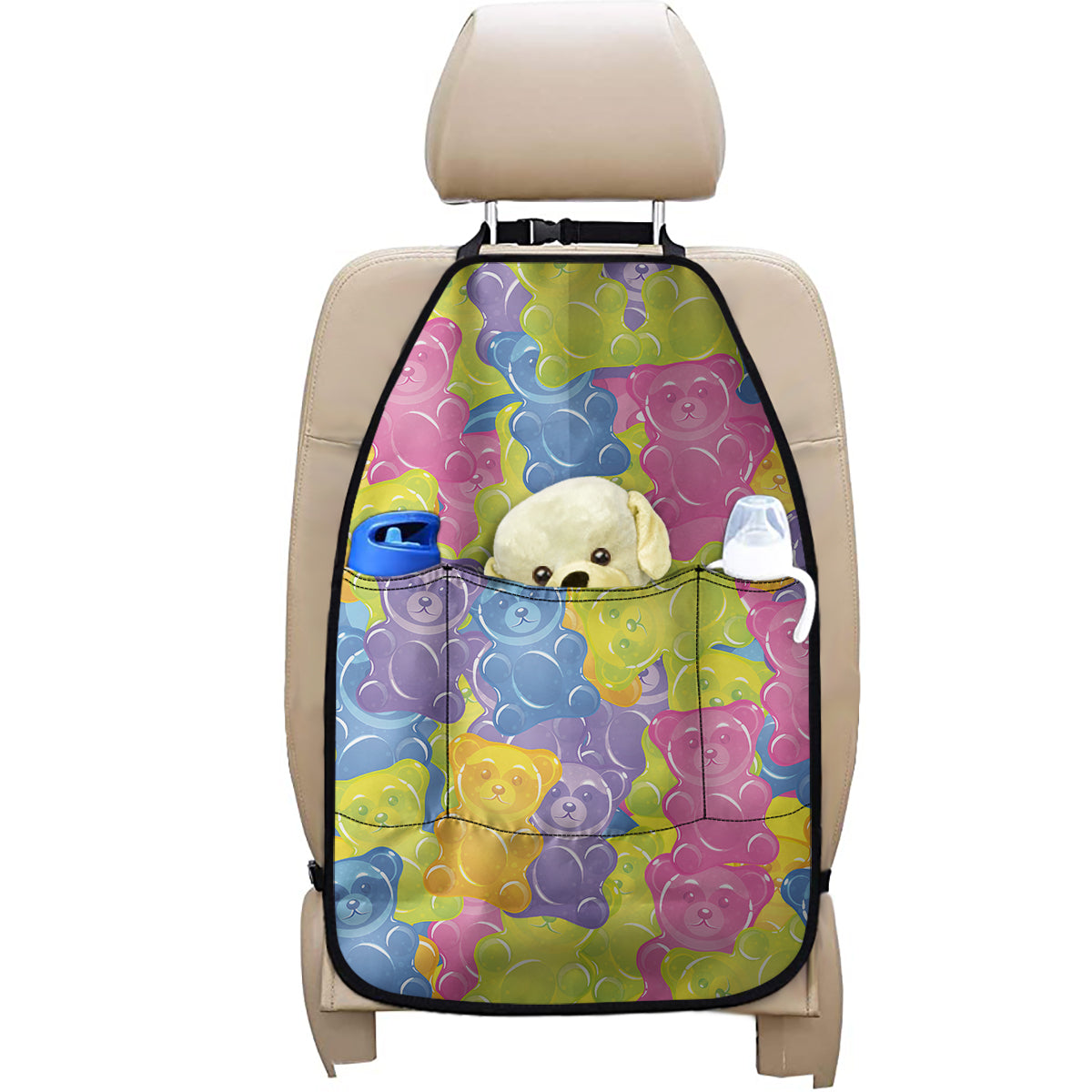 Colorful Gummy Bear Print Car Seat Organizers