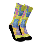 Colorful Gummy Bear Print Crew Socks