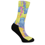 Colorful Gummy Bear Print Crew Socks