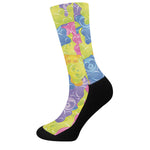 Colorful Gummy Bear Print Crew Socks