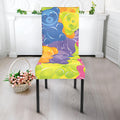 Colorful Gummy Bear Print Dining Chair Slipcover