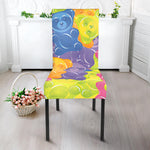 Colorful Gummy Bear Print Dining Chair Slipcover