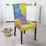 Colorful Gummy Bear Print Dining Chair Slipcover