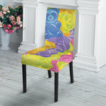 Colorful Gummy Bear Print Dining Chair Slipcover