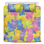 Colorful Gummy Bear Print Duvet Cover Bedding Set