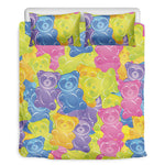Colorful Gummy Bear Print Duvet Cover Bedding Set