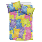 Colorful Gummy Bear Print Duvet Cover Bedding Set