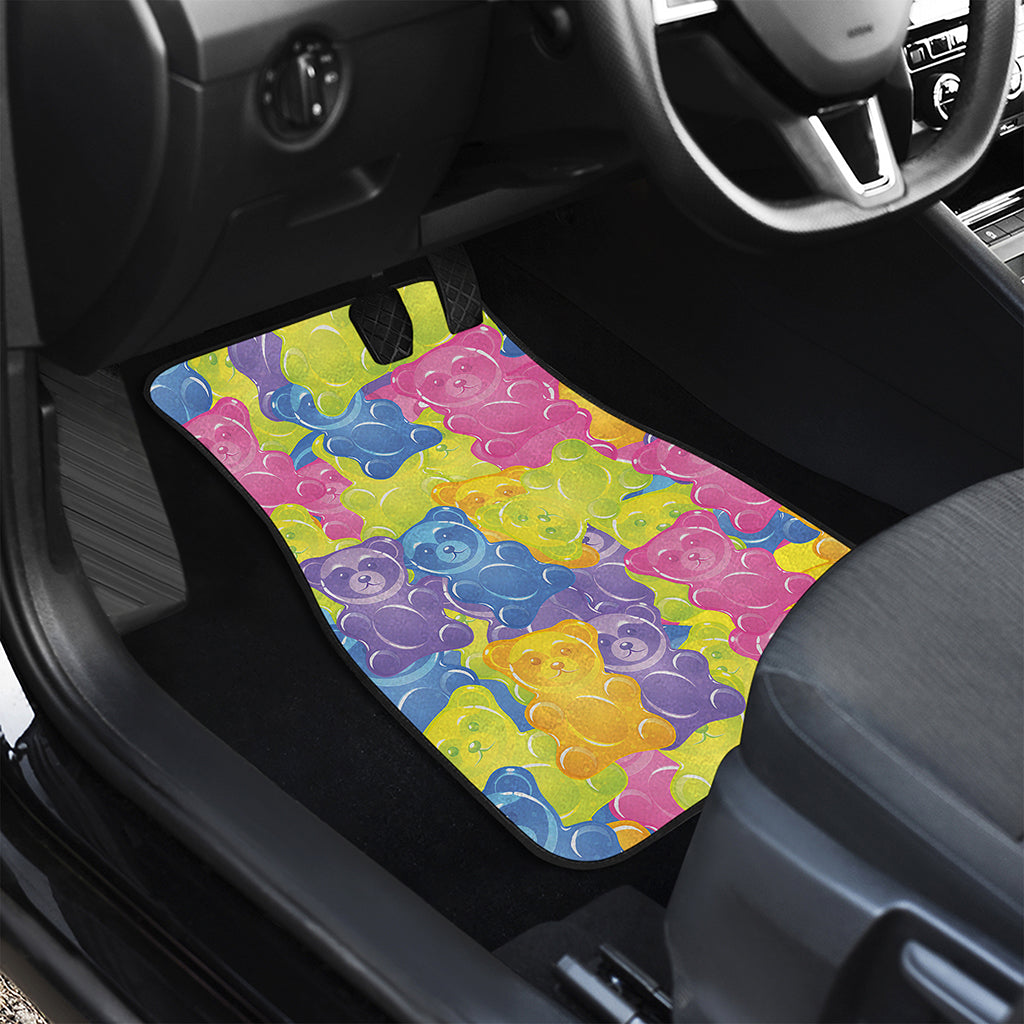 Colorful Gummy Bear Print Front and Back Car Floor Mats