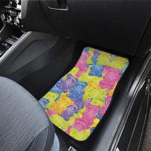Colorful Gummy Bear Print Front and Back Car Floor Mats