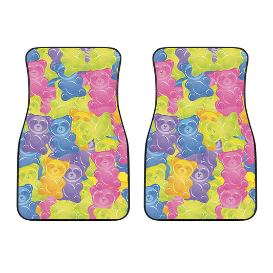 Colorful Gummy Bear Print Front Car Floor Mats