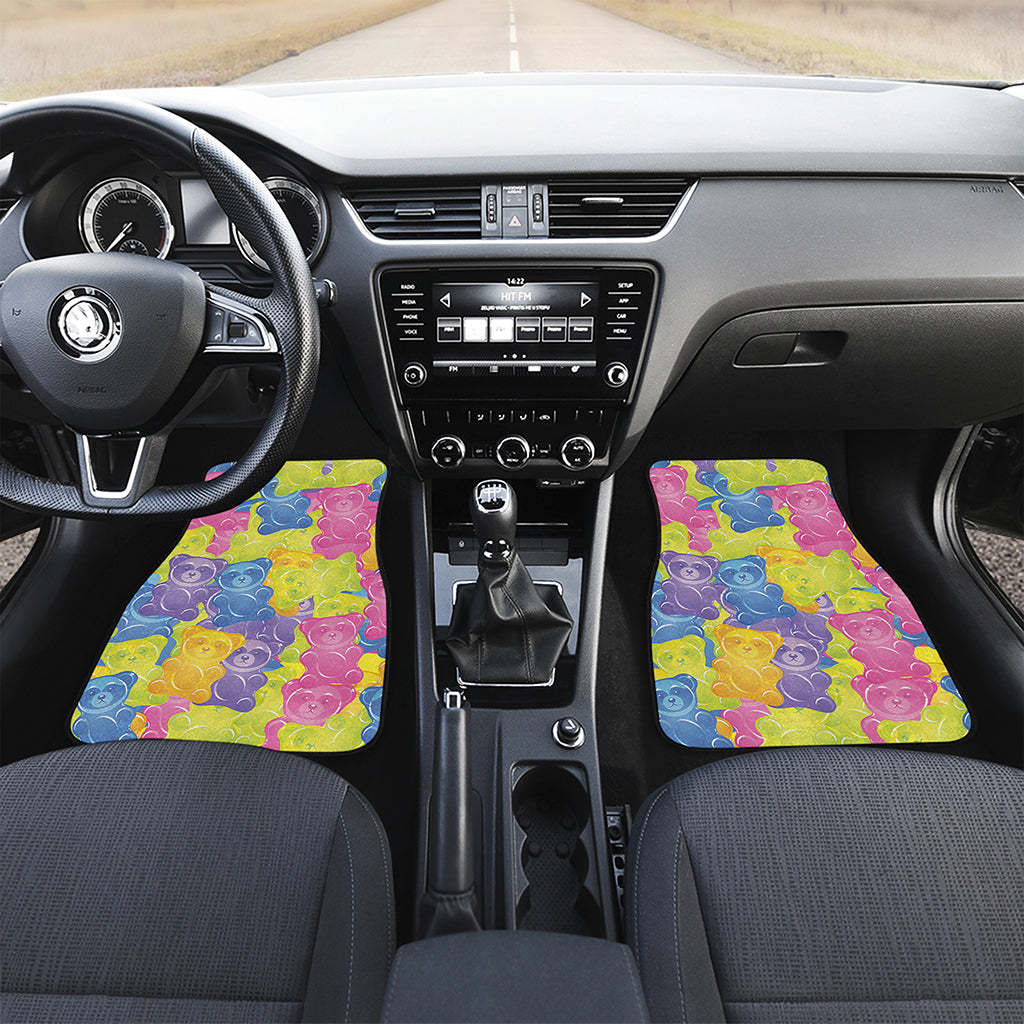 Colorful Gummy Bear Print Front Car Floor Mats