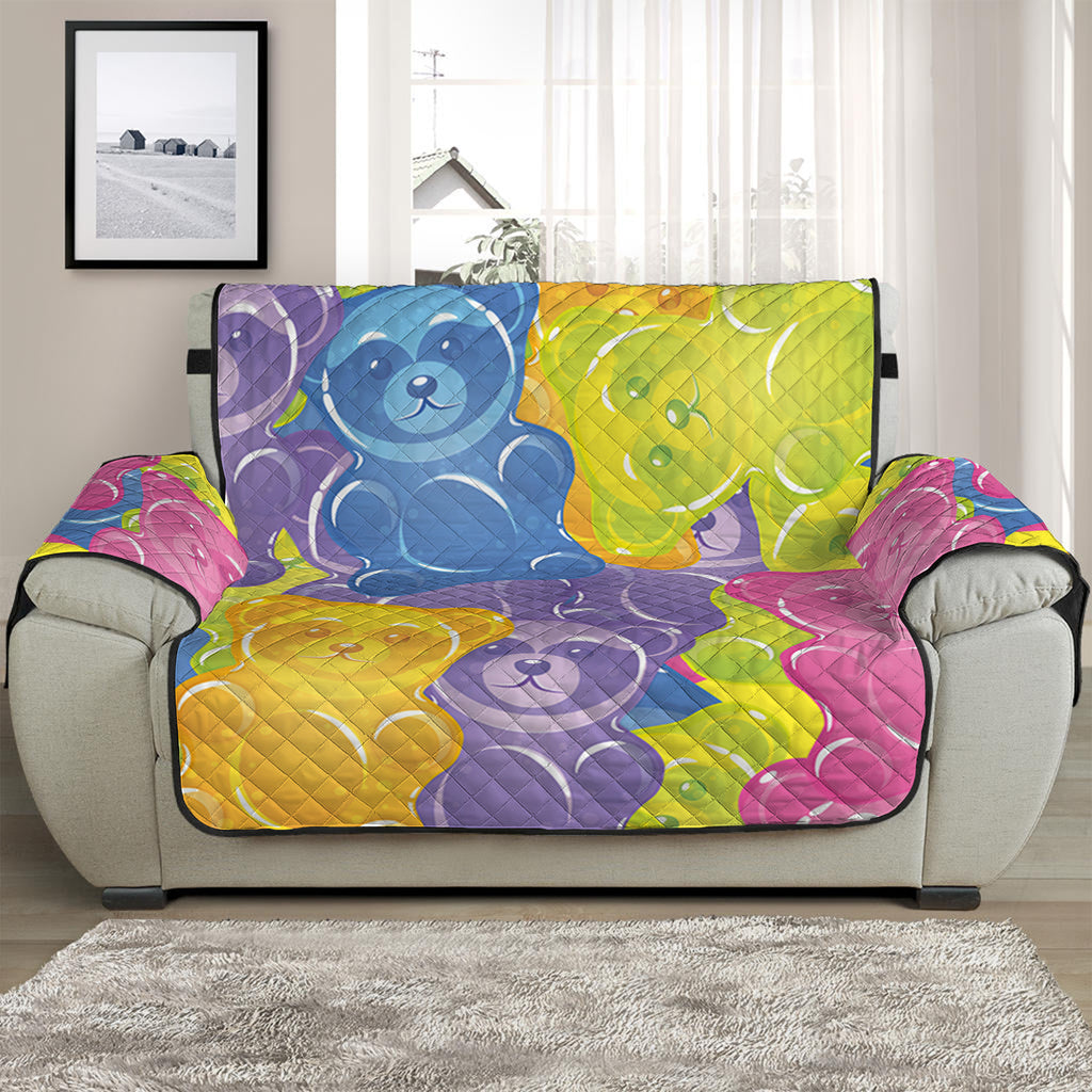 Colorful Gummy Bear Print Half Sofa Protector