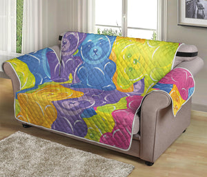 Colorful Gummy Bear Print Loveseat Protector