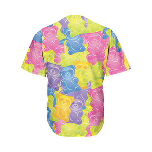 Colorful Gummy Bear Print Men's Baseball Jersey