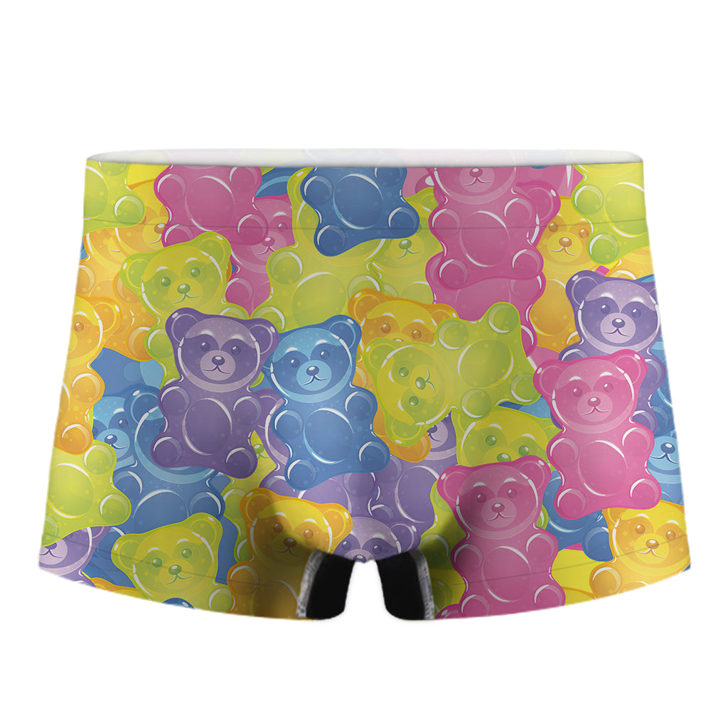 Colorful Gummy Bear Print Men's Boxer Briefs