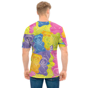 Colorful Gummy Bear Print Men's T-Shirt