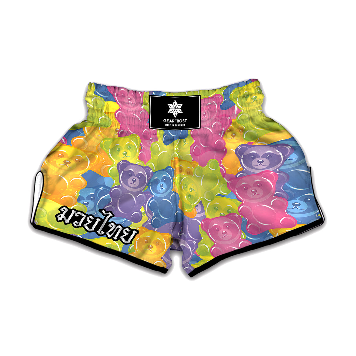 Colorful Gummy Bear Print Muay Thai Boxing Shorts