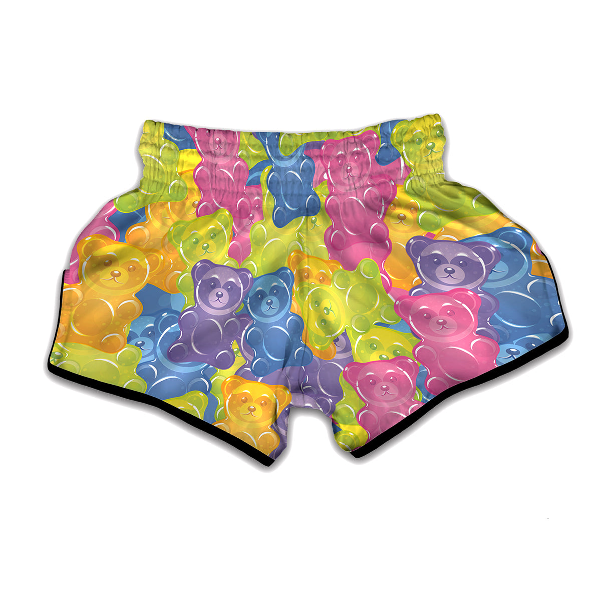 Colorful Gummy Bear Print Muay Thai Boxing Shorts