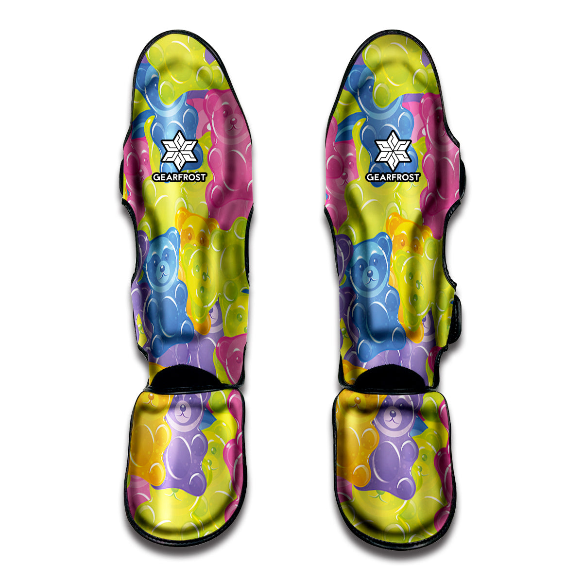 Colorful Gummy Bear Print Muay Thai Shin Guard
