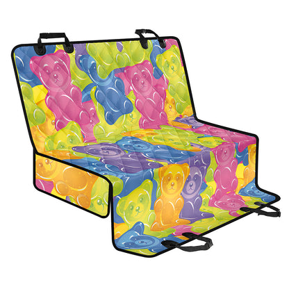 Colorful Gummy Bear Print Pet Car Back Seat Cover