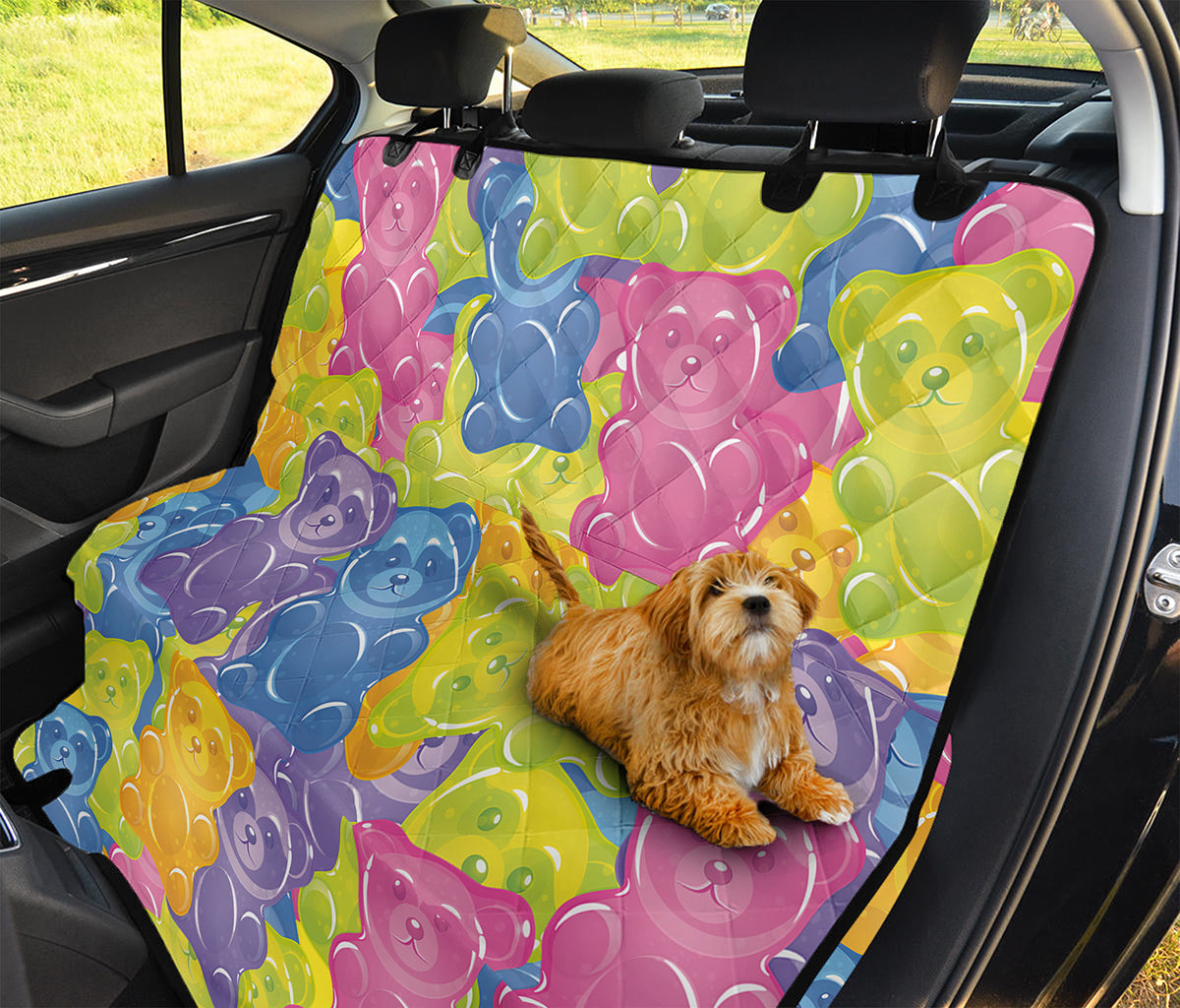 Colorful Gummy Bear Print Pet Car Back Seat Cover