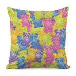 Colorful Gummy Bear Print Pillow Cover