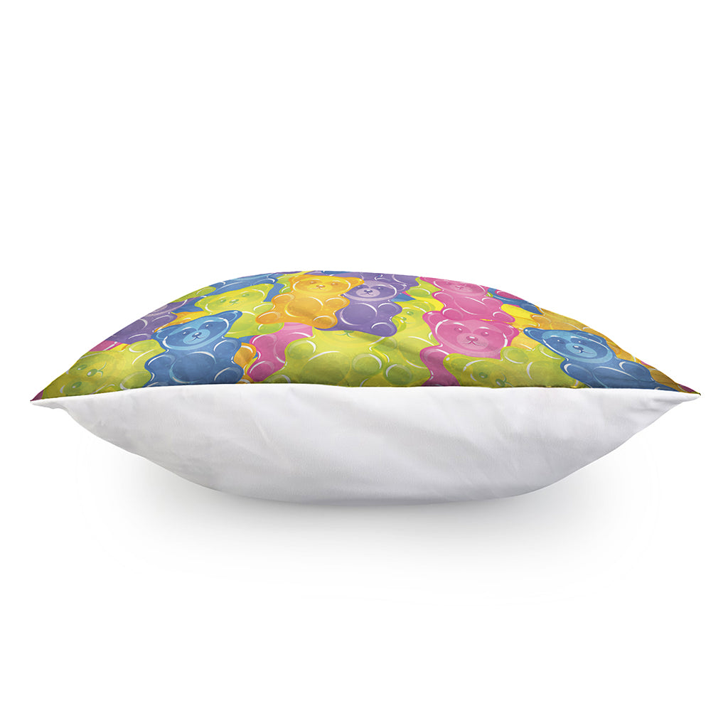 Colorful Gummy Bear Print Pillow Cover