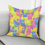 Colorful Gummy Bear Print Pillow Cover