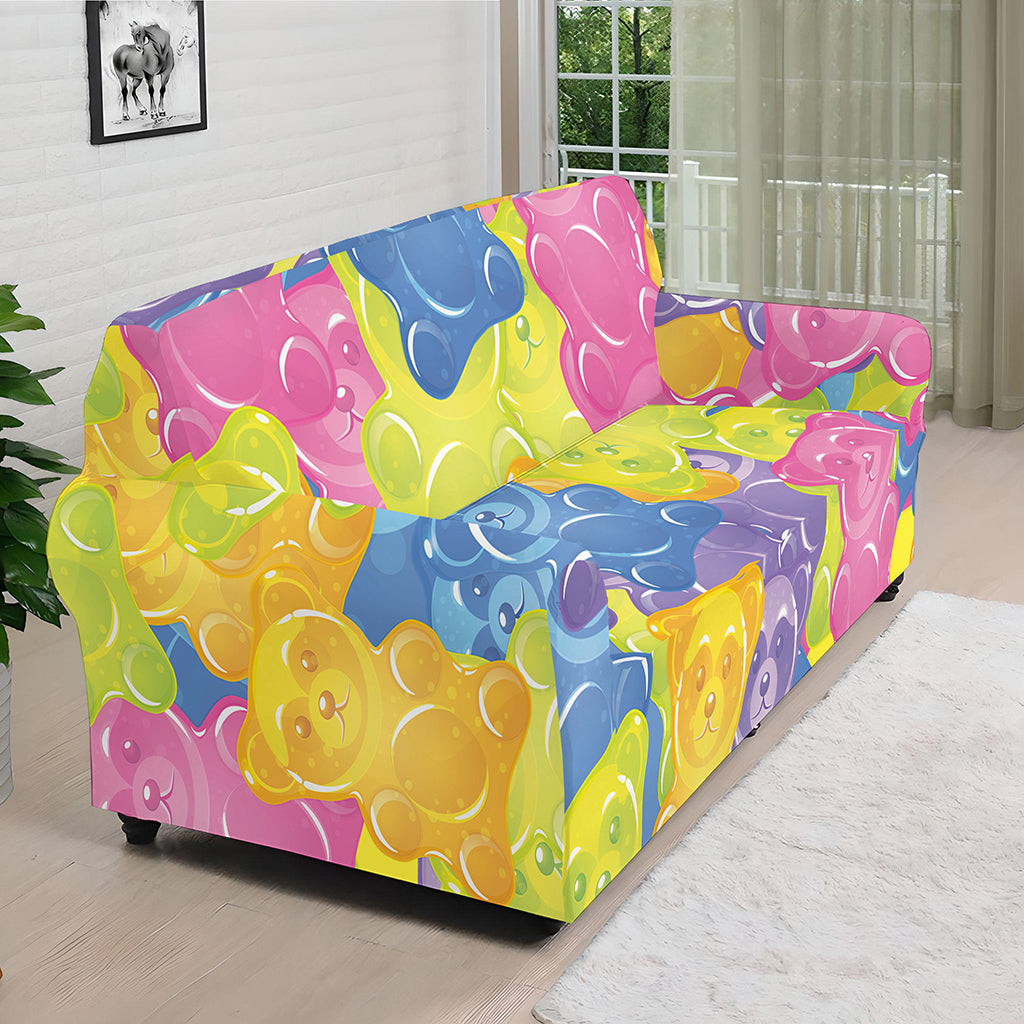 Colorful Gummy Bear Print Sofa Cover