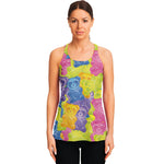 Colorful Gummy Bear Print Women's Racerback Tank Top
