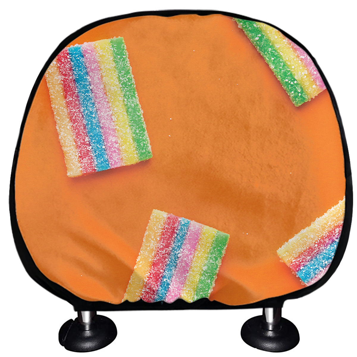 Colorful Gummy Print Car Headrest Covers