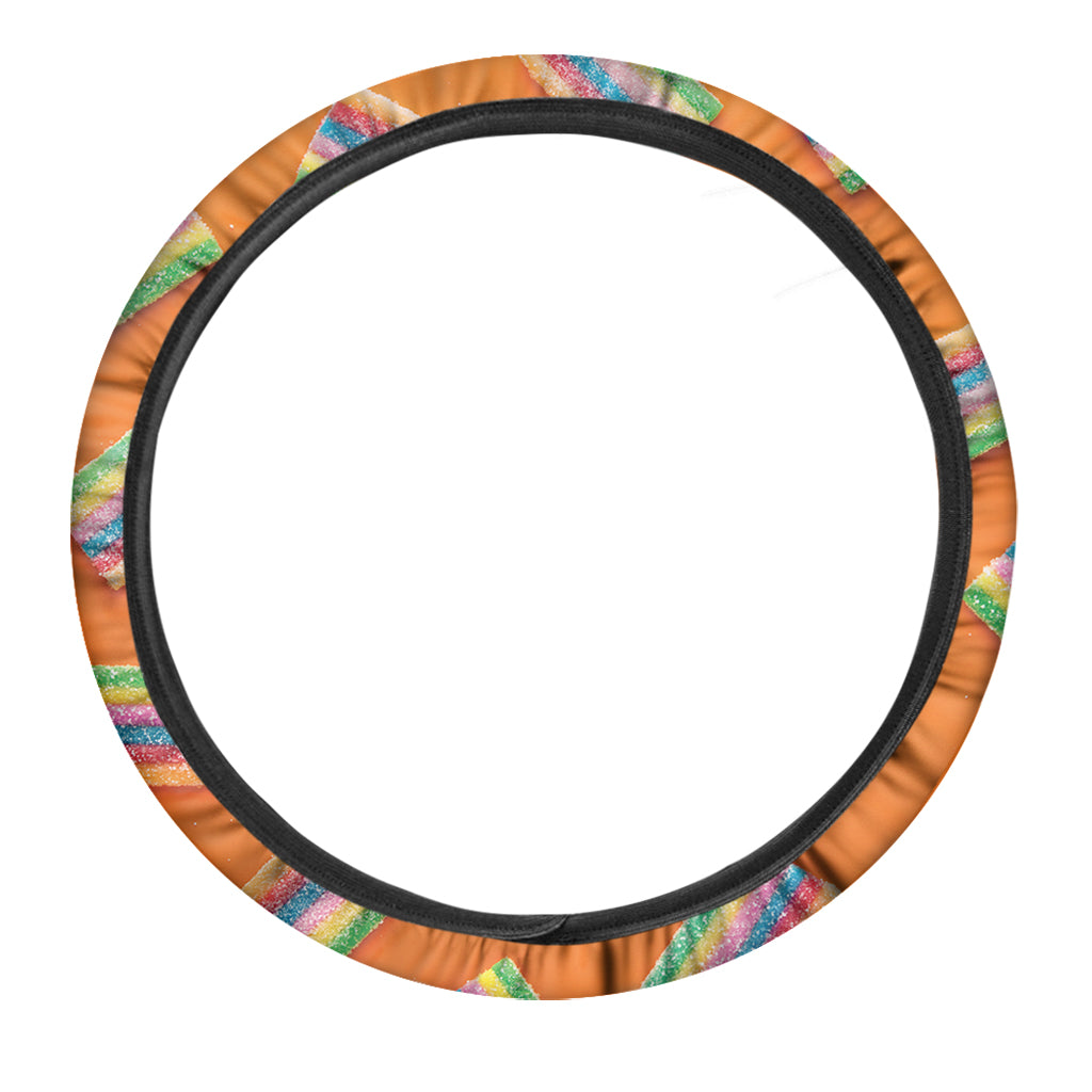 Colorful Gummy Print Car Steering Wheel Cover
