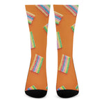 Colorful Gummy Print Crew Socks