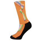 Colorful Gummy Print Crew Socks