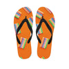 Colorful Gummy Print Flip Flops