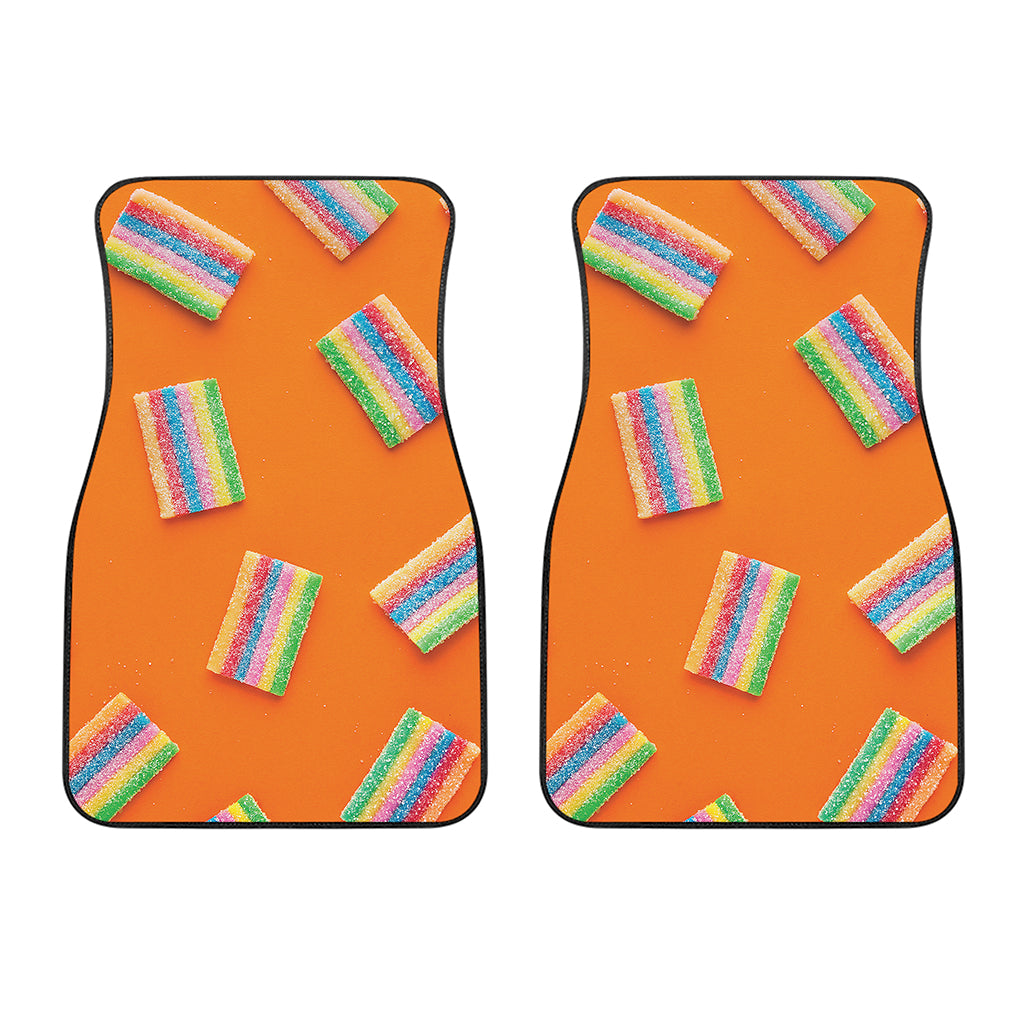Colorful Gummy Print Front Car Floor Mats