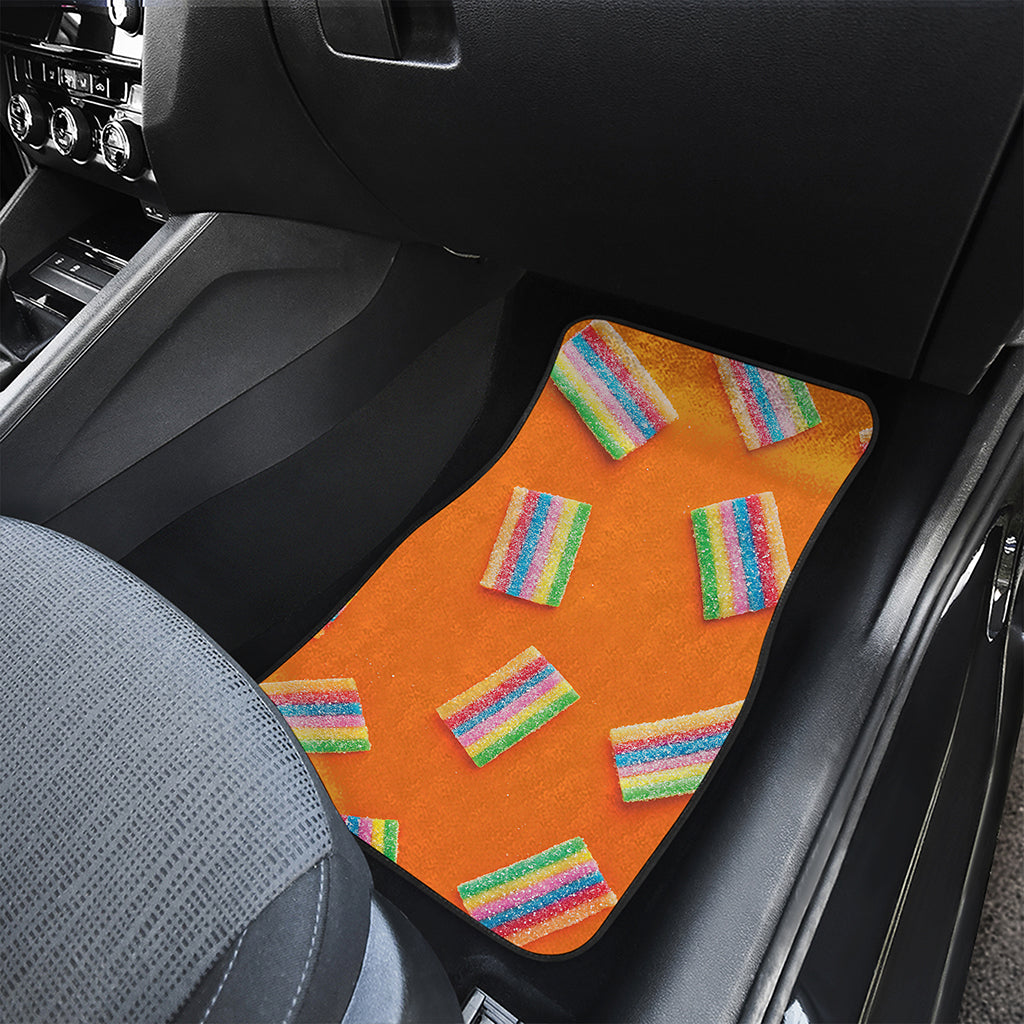 Colorful Gummy Print Front Car Floor Mats