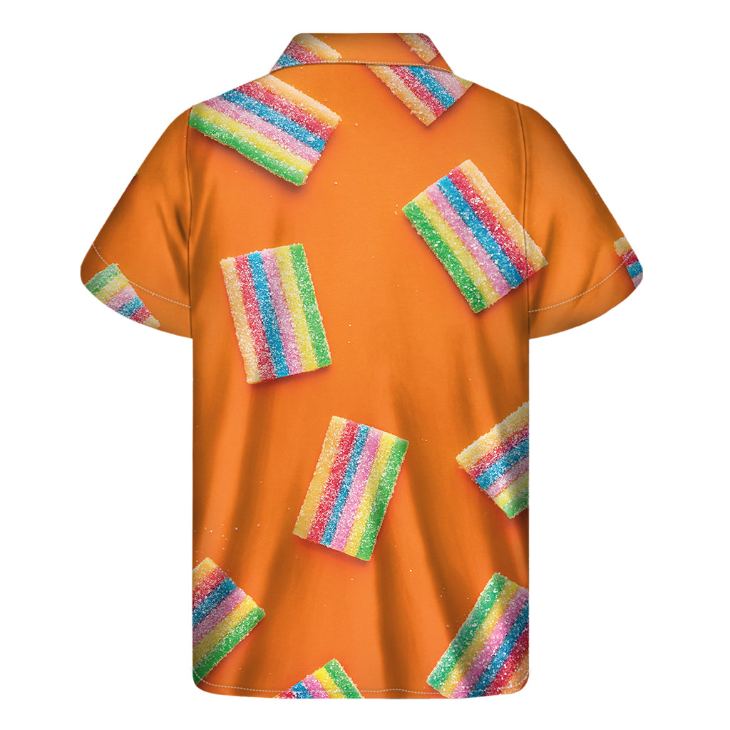Colorful Gummy Print Men's Short Sleeve Shirt