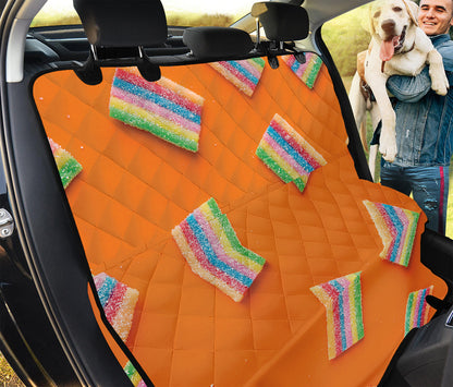 Colorful Gummy Print Pet Car Back Seat Cover