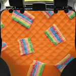 Colorful Gummy Print Pet Car Back Seat Cover