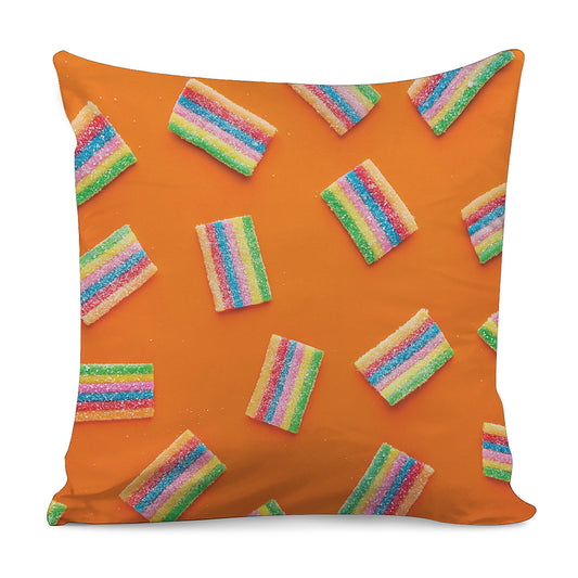Colorful Gummy Print Pillow Cover