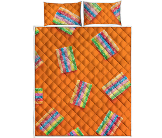 Colorful Gummy Print Quilt Bed Set