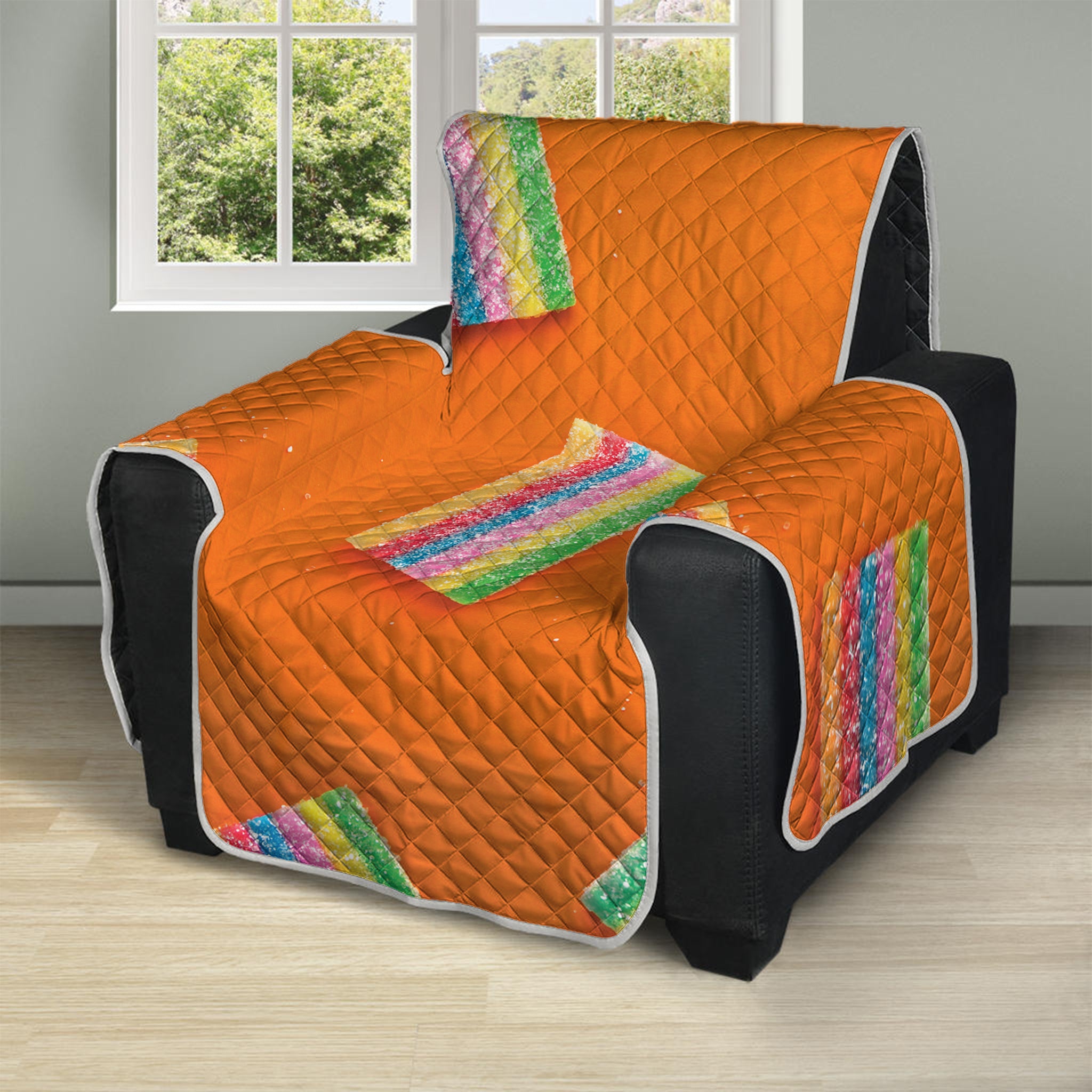 Colorful Gummy Print Recliner Protector