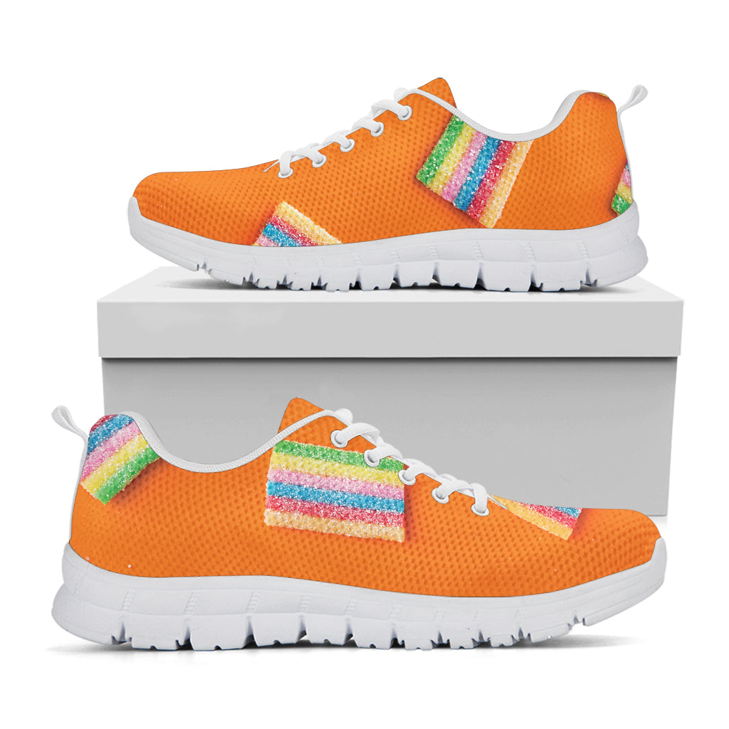 Colorful Gummy Print White Sneakers